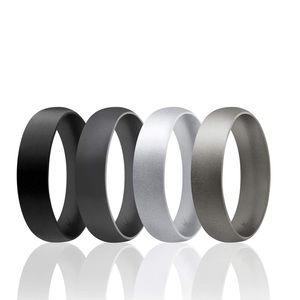 4-pack unisex OQ Silicone Rings, 6mm Rubber Band